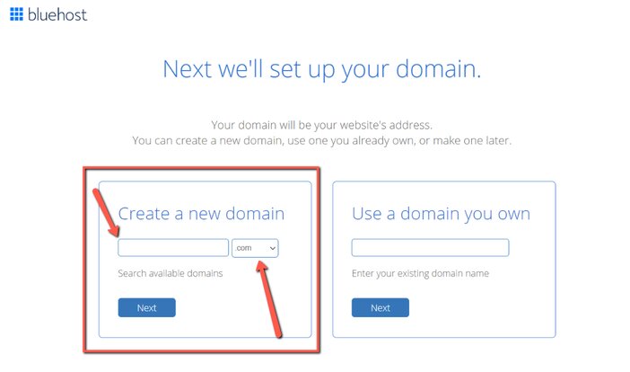 Bluehost Domain Name Registration